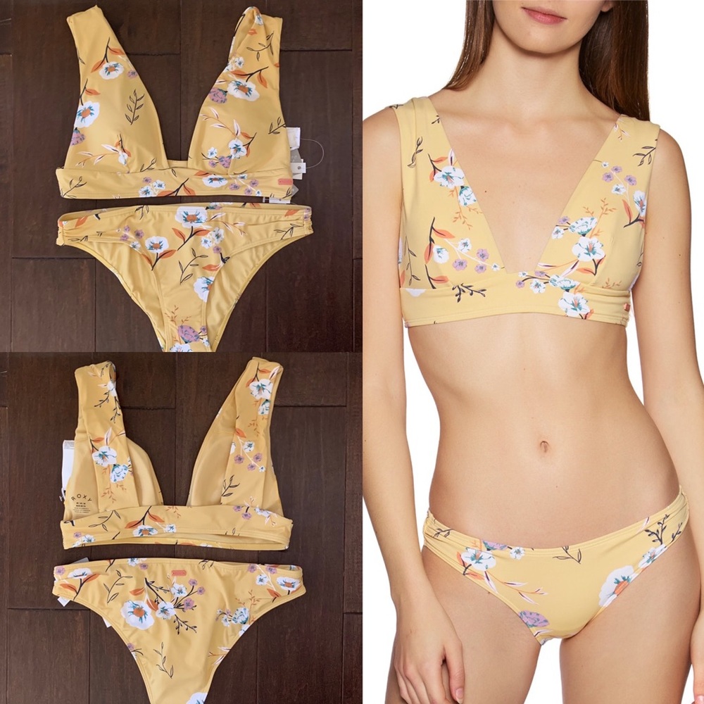 NWT Roxy Lahaina Bay Bikini Set